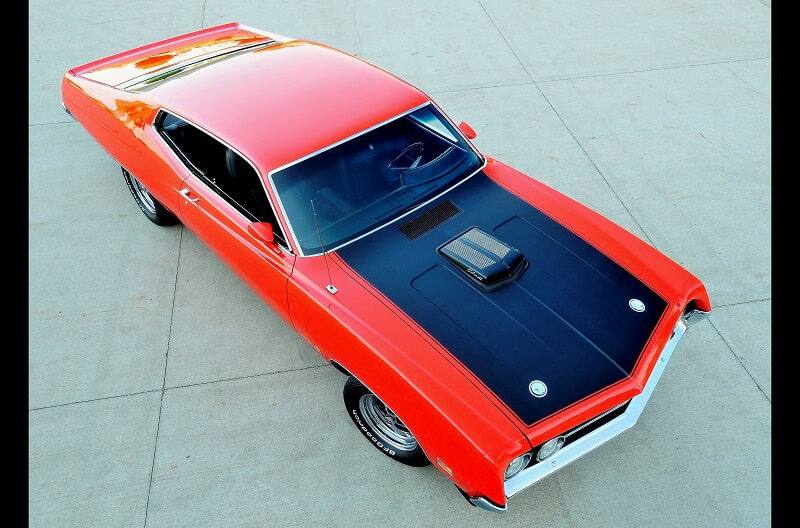 Overshot of red Torino Cobra