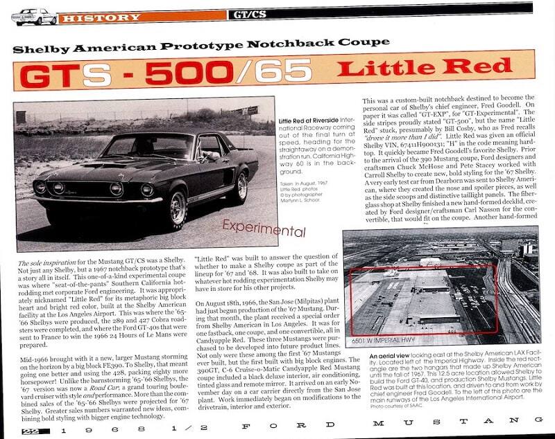 Little Red Lives The Inside Story Behind Long Lost Shelby Mustang