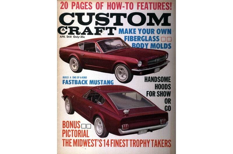 Ad showcasing red Mustang