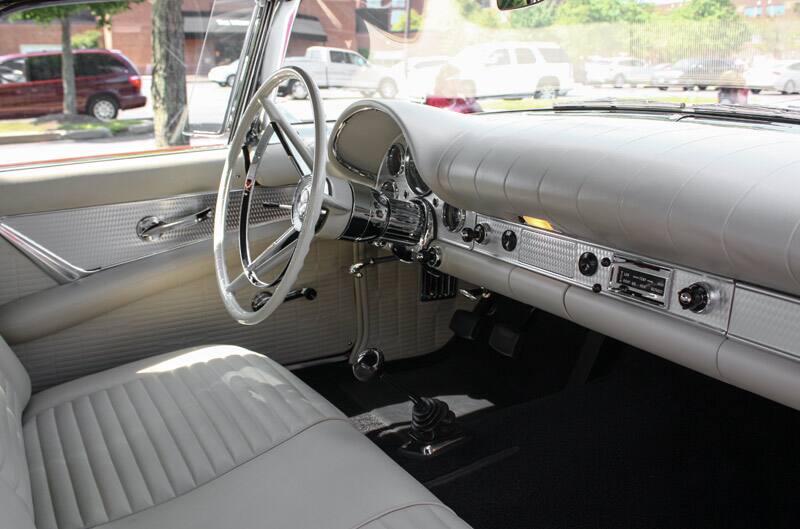 Interior of front seat from passenger side