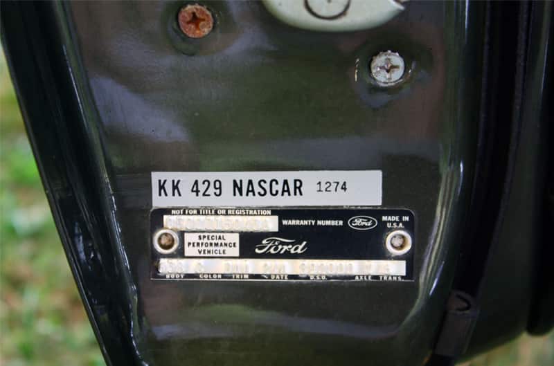 Close up of warranty number