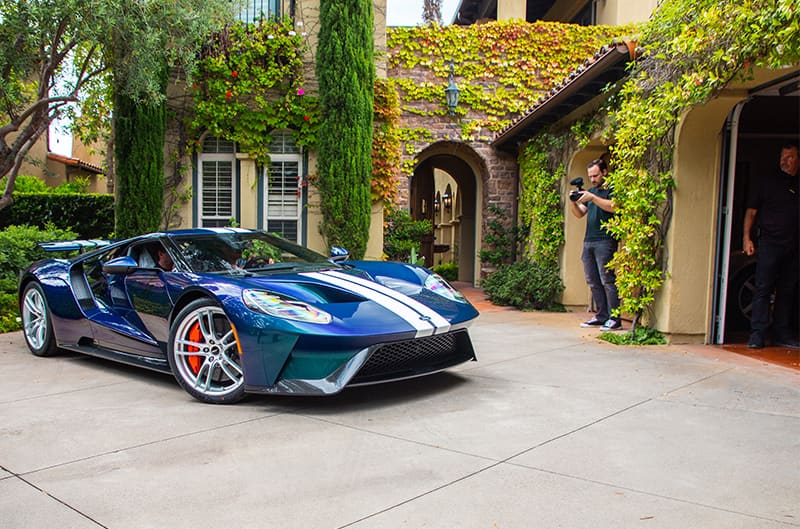 Front profile of Mystichrome GT parked on driveway