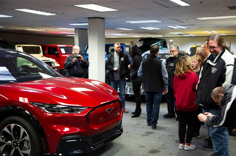 Group of Enthusiast with Mustang Mach-E