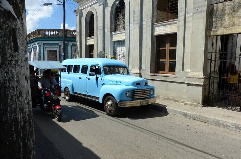 1950's Ford driving in the streets of Havana Cuba