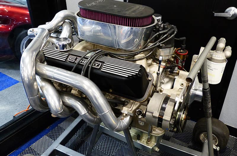 427 Ford engine on stand