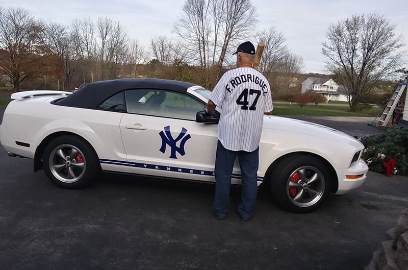 yankees pinstripe car