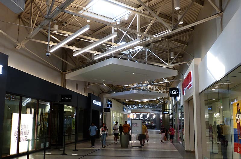 Interior of great mall with original structure in place