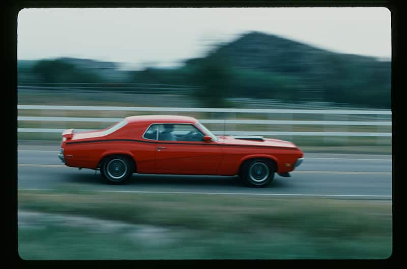 Side photo on passenger side of eliminator at speed