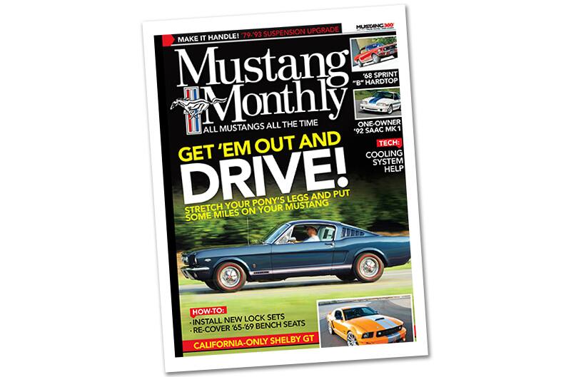 Mustang Monthly magazine cover with Youngs Mustang