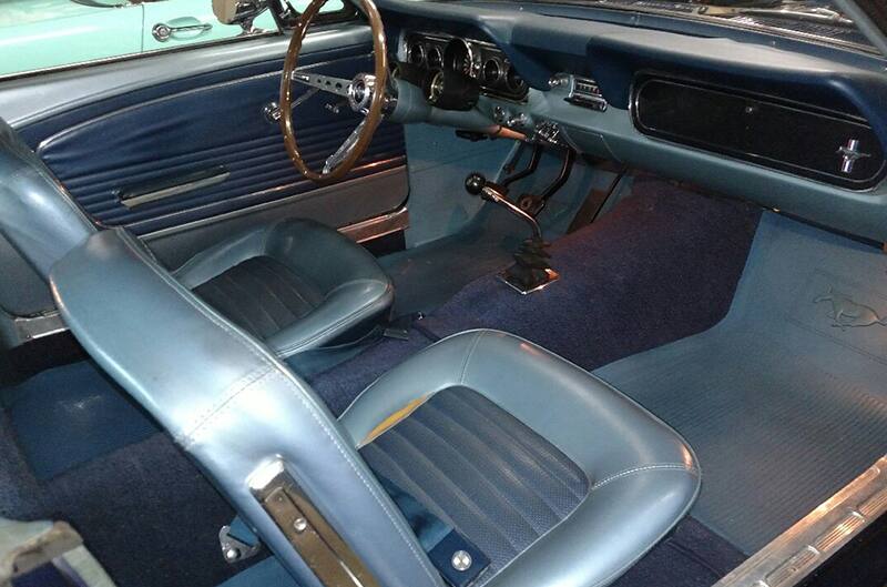 Interior of 1966 Mustang Blue