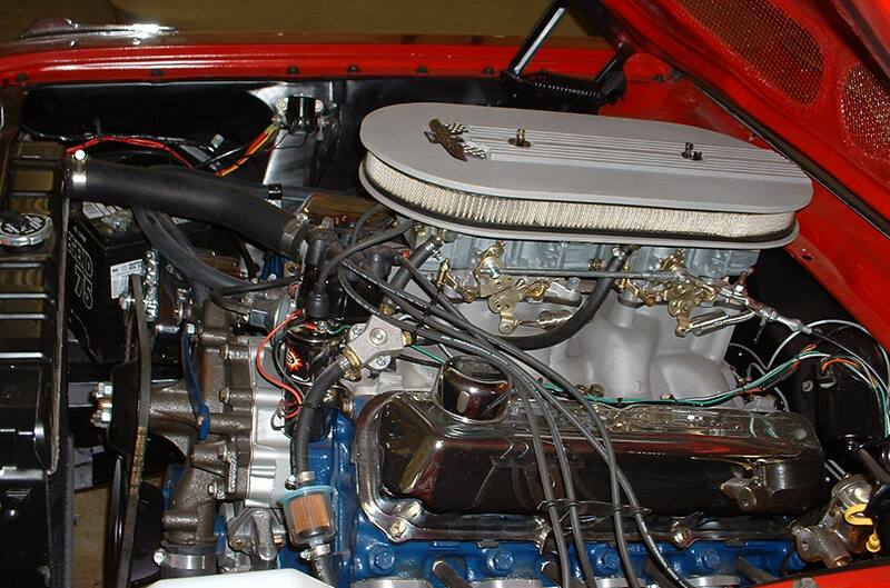 Red Thunderbolt engine bay