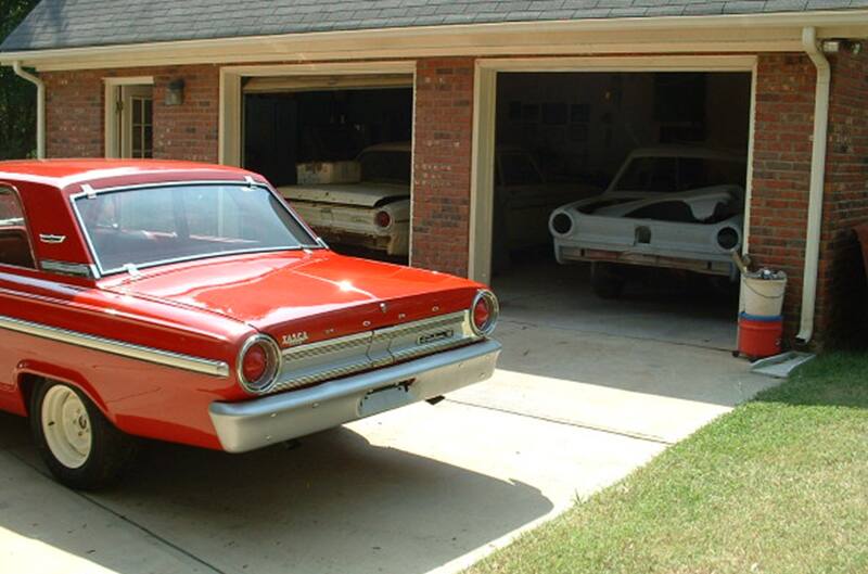 Three fairlanes one outside garage and two inside