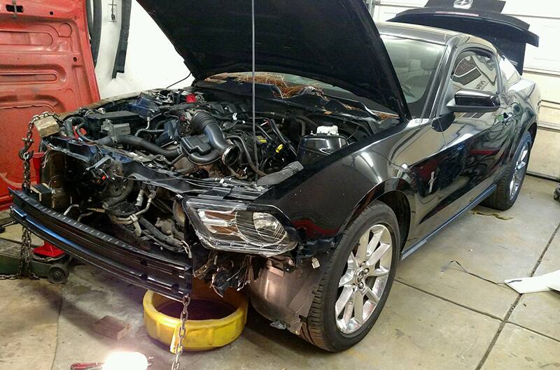 leahs car getting repaired