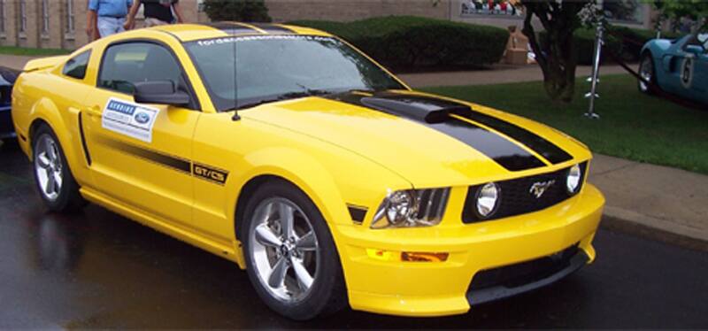 Yellow California special mustang