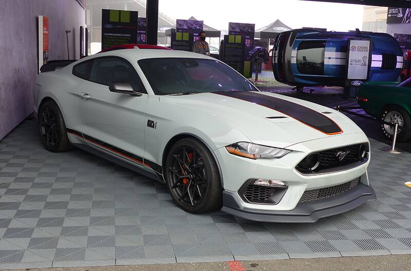 2021 Mach 1 Mustang Grey with black accents