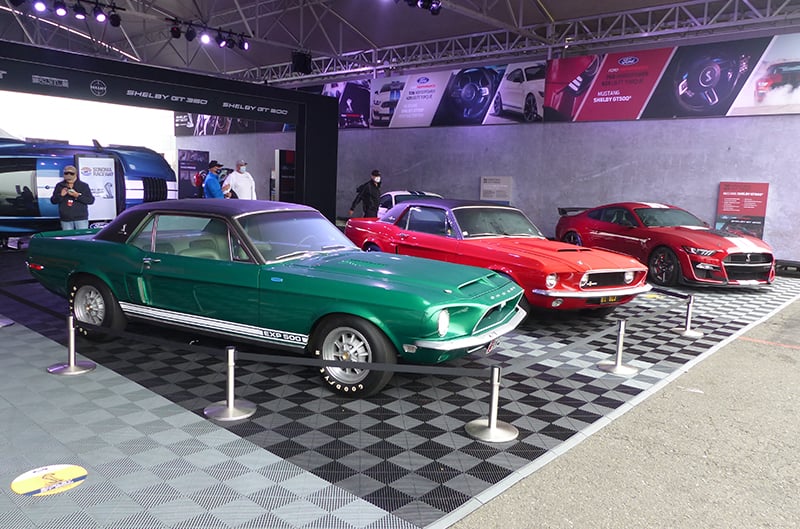 Green Hornet and Little Red GT500 1960's Mustang