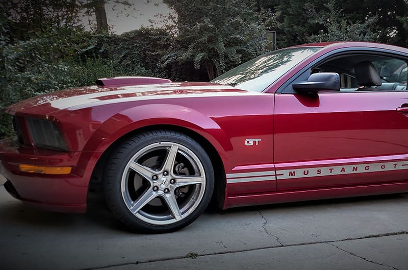 2006 Ford Mustang GT getting ready for the track