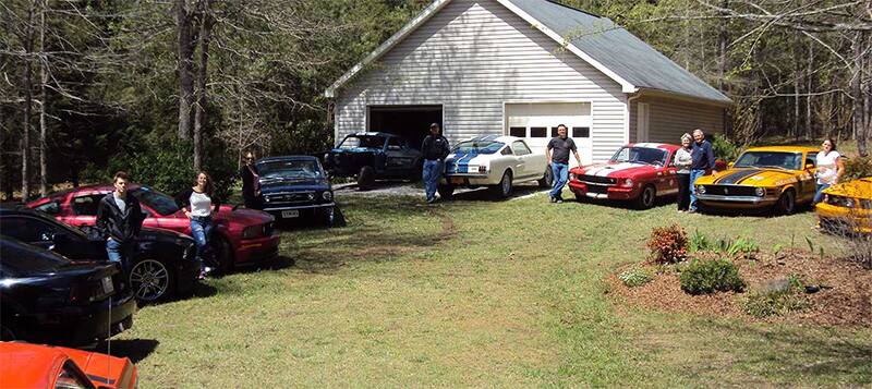 Full photo of all vehicles owned by Young Family