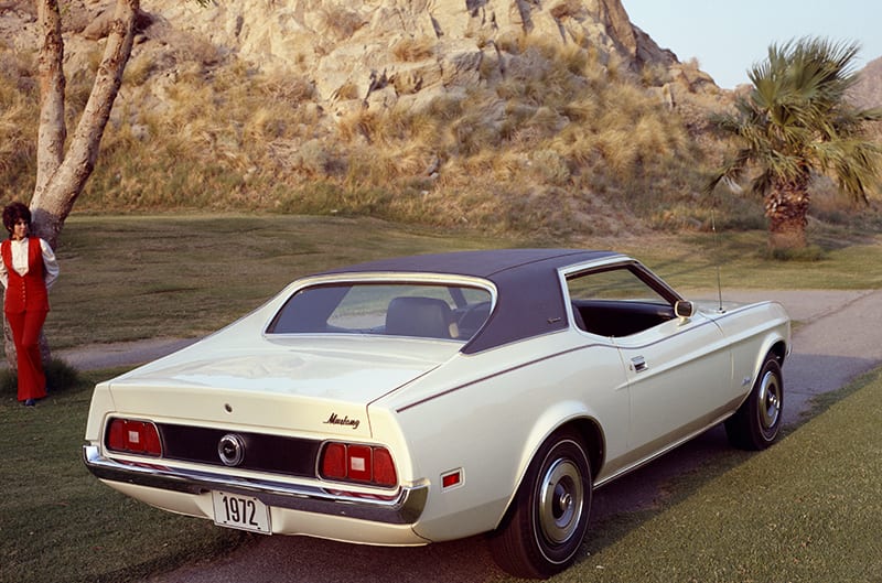 Rear three quarter photo of 1972 Mustang