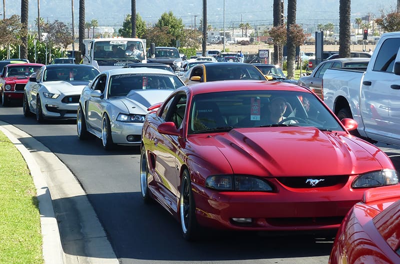 Mustangs parked at Fabulous fords show