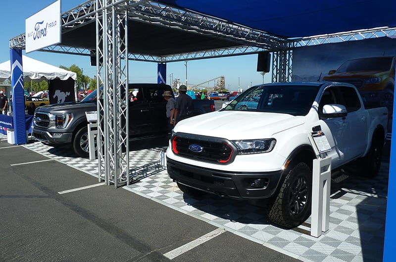 Ford display with White Ranger and Silver F150