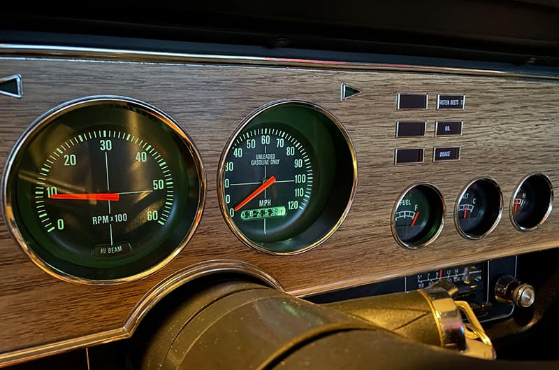 Instrument cluster of Mustang II