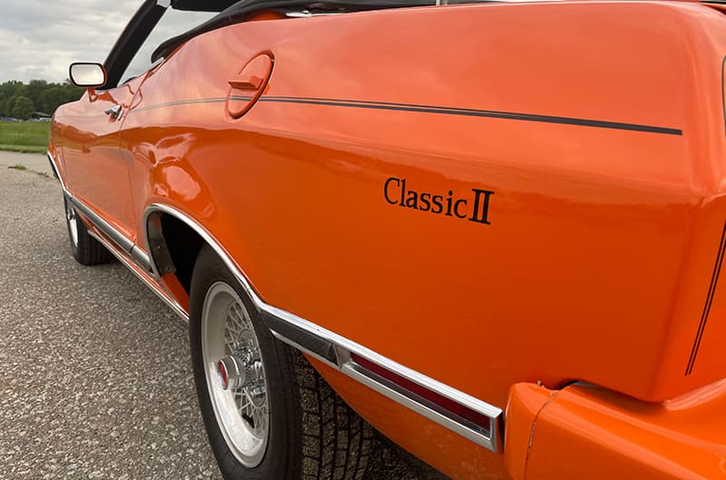 Classic II Logo on driver side quarter panel