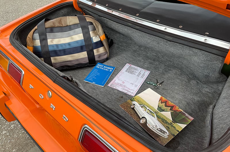 Trunk interior of Mustang II