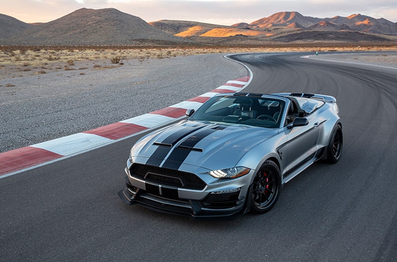 Shelby Convertible on track
