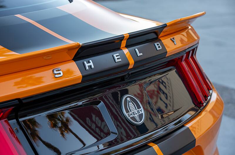 Rear decklid with shelby badging