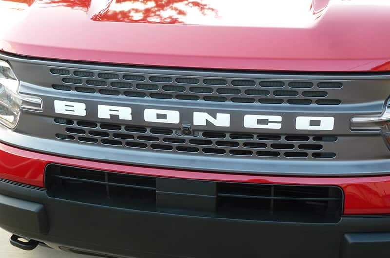 Front grille of bronco sport