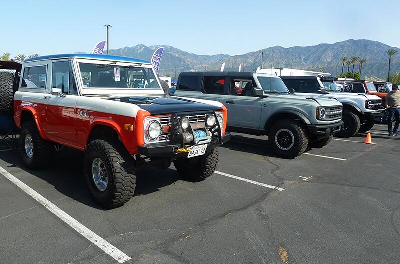 Stroppe Bronco parked next to current gen bronco