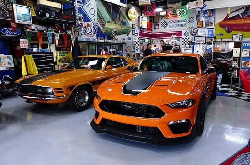 Two Mach 1 Mustangs from two generations