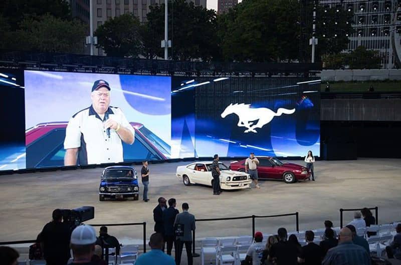 Mustang enthusiasts on stage at S650 reveal