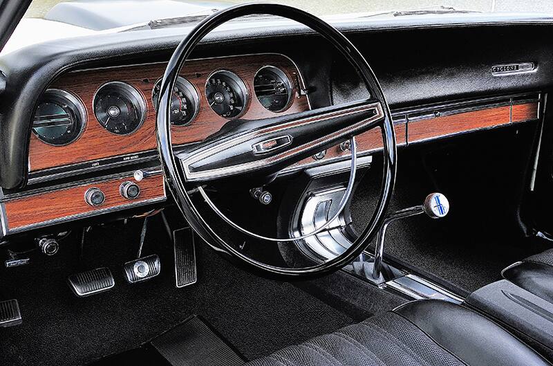 Interior with steering wheel