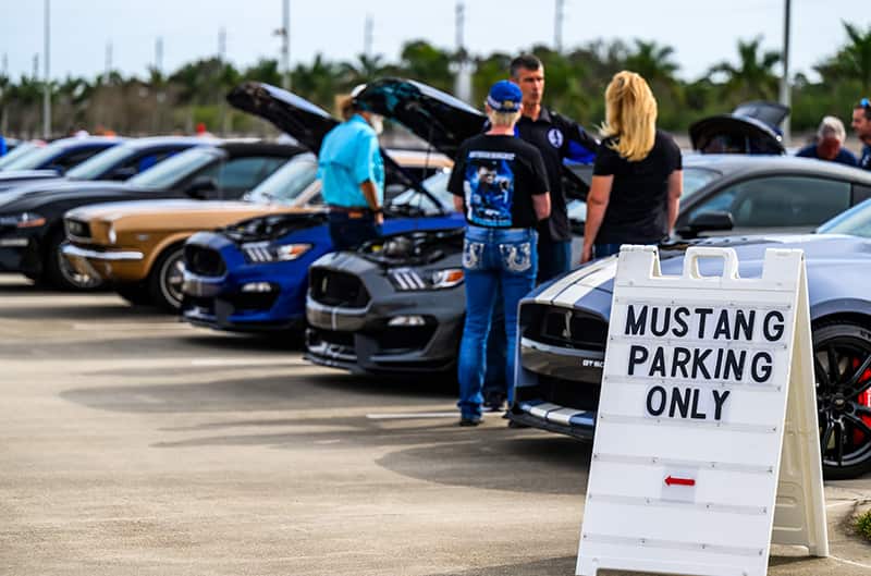 Mustang parking only sign