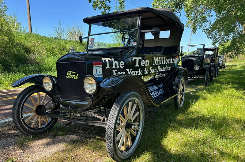 Model T pulled over on the shoulder