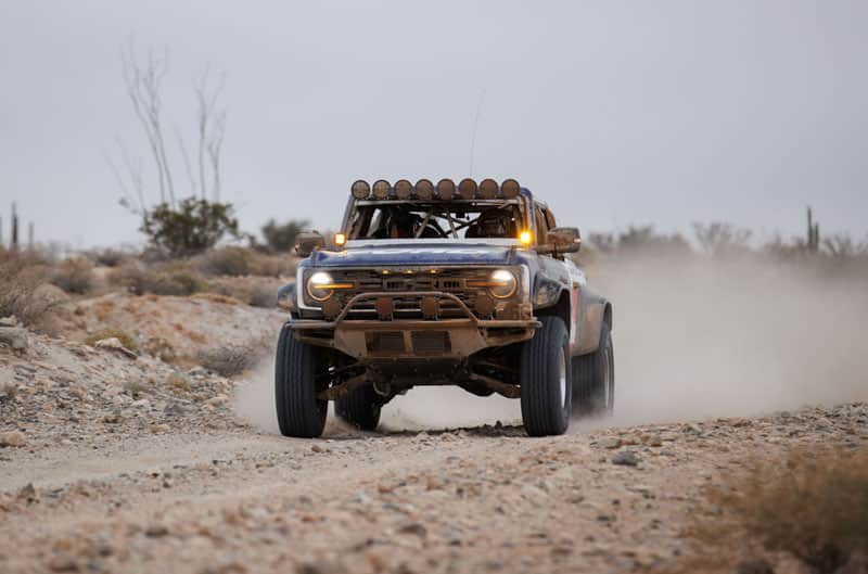 Bronco Raptor on dirt path