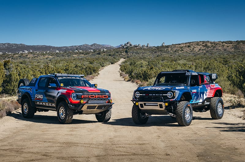 Ford Performance 2024 Baja 1000 Bronco DR and Ranger Raptor