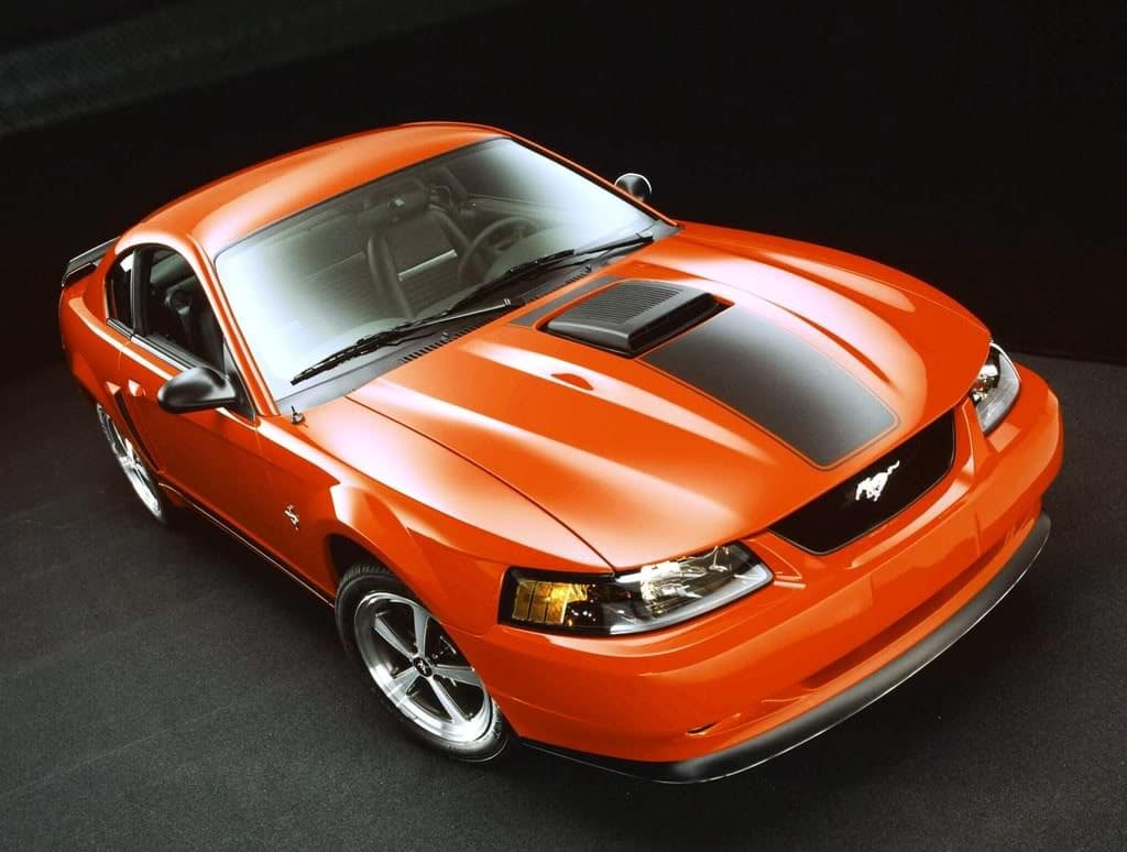 Skill 1 Model Kit Ford Mustang GT Orange Snap Together Painted