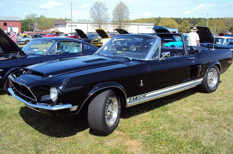 A classic black GT350 on display at the Owner's Museum 