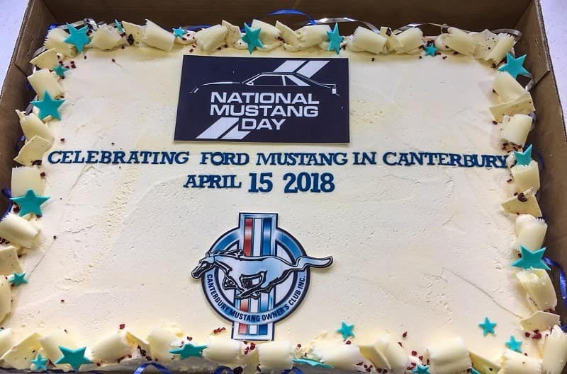 A cake meant to celebrate National Mustang Day