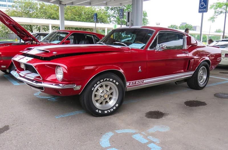 A classic Shelby GT500 on display at Ford World Headquarters 
