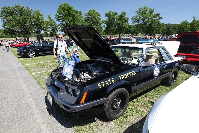 A classic State Trooper Ford vehicle on display at the American Muscle Show 