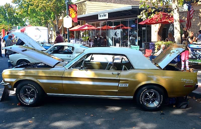 A classic Mustang GT on display 