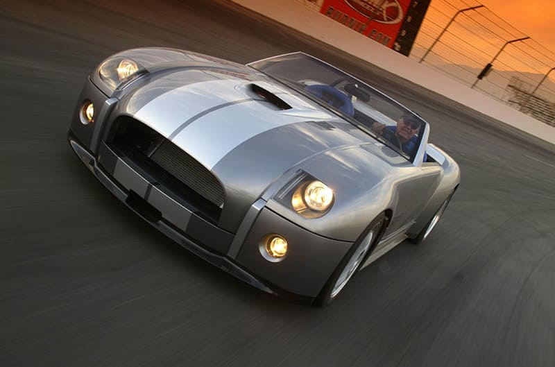 Shelby Cobra Concept on track at Irwindale Speedway