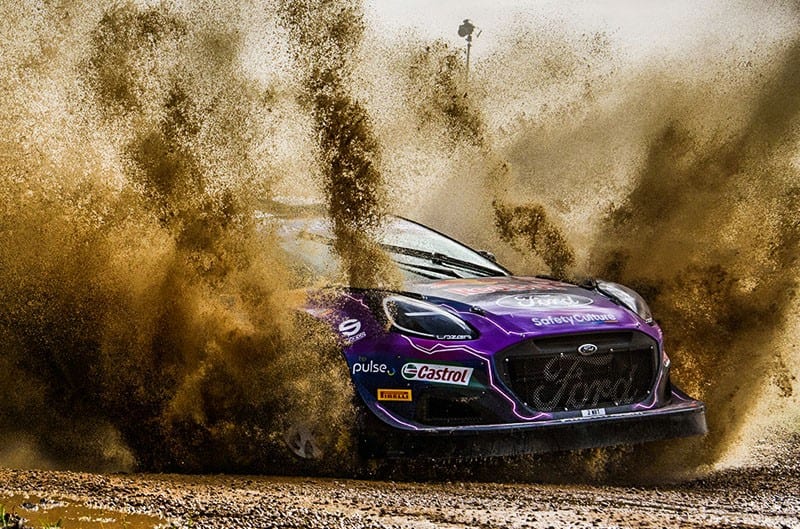 Puma Rally1 in dust cloud